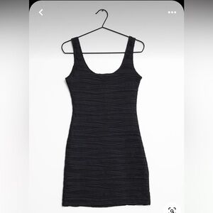 6 Degrees Bodycon Textured Black Dress